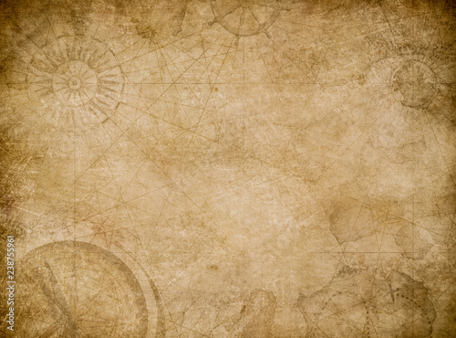 Fotomurale old map abstract vintage background