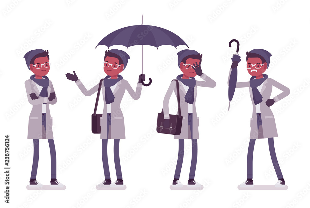Stylish young black man negative emotions Stylish young black man negative emotions