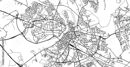 Fotografie Urban vector city map of Limerick, Ireland