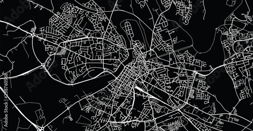 Canvas Print Urban vector city map of Limerick, Ireland