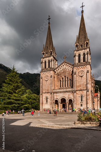 Basílica de Santa María la Real de Covadonga, Catholic church in Covadonga, Cangas de Onís, Asturias, Spain