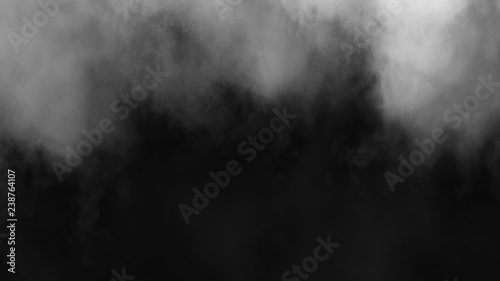Abstract smoke steam moves on a black background . The concept of aromatherapy