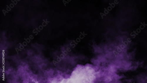 Abstract colorful smoke mist fog on a black background. Texture. Design element. 