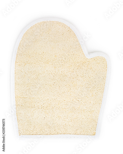 Loofah Bath Washing Glove isolated on the white background