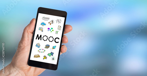 Mooc concept on a smartphone