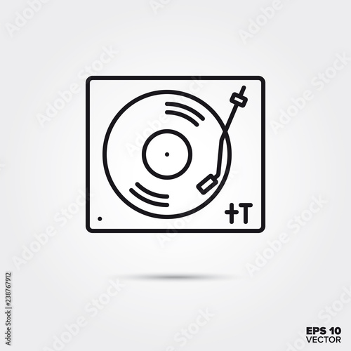 Turntable vector line icon Free Download Turntable vector line icon - GFXLoad