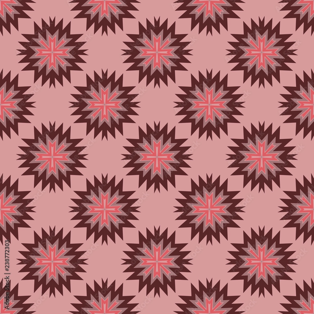 Seamless geometric Pattern with Zigzags, Triangles. For Textiles, Book design, Background. Vector Illustration.