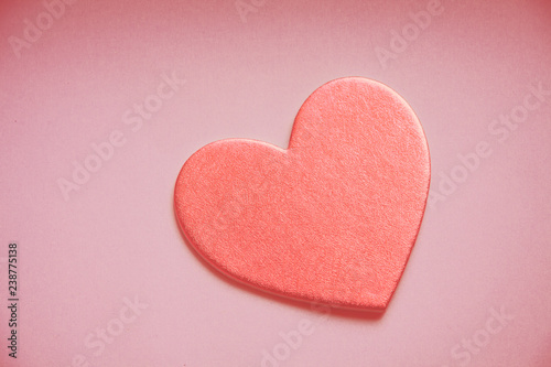 knitted heart living coral, color of the 2019 year
