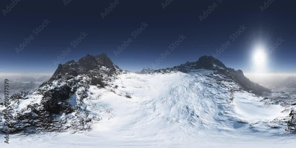 aerial vr 360 panorama of mountains. made with the one 360 degree lense camera aerial vr 360 panorama of mountains. made with the one 360 degree lense camera