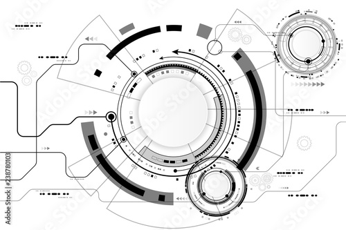 Vector cyber security communication concept with the circuit board for the technology background