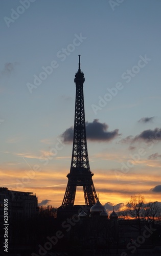 Coucher de soleil Tour Eiffel