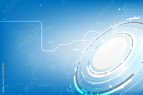 Vector communication for business technology background concept