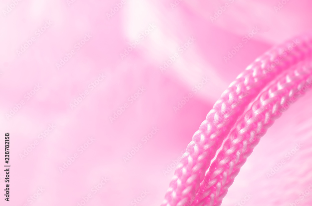 Pink loofah sponge shower beauty macro blur background