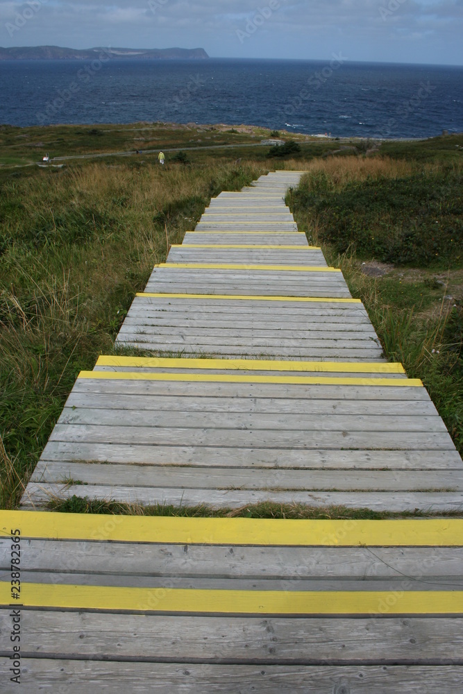 Fototapeta premium Wooden Stairs Beach Ocean