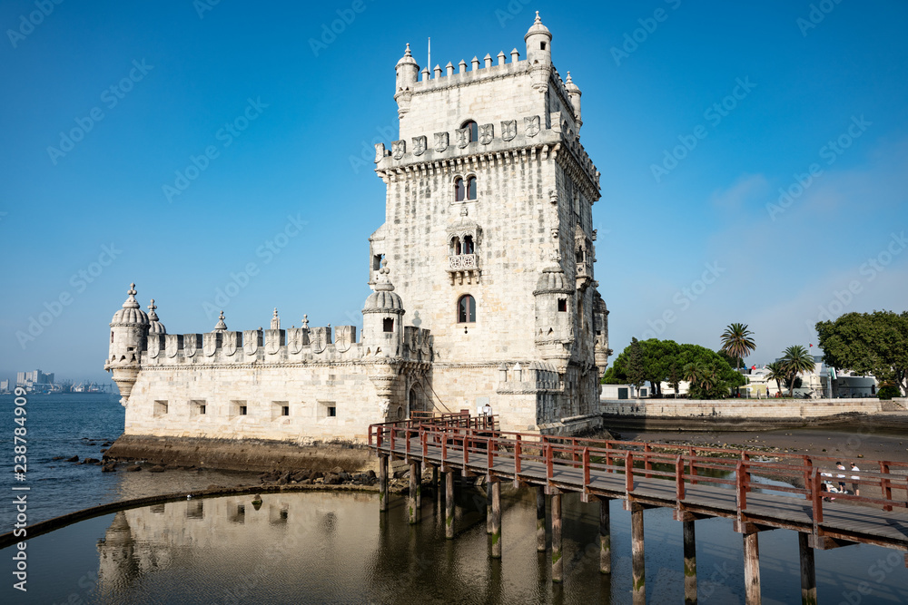 Belém tower on the Tagus river in Lisbon.