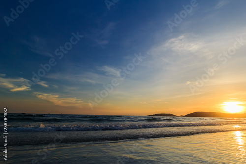 sunset on the beach