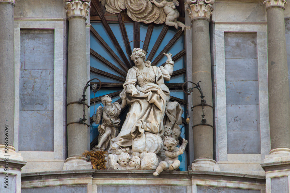 Sculptures and architecture of Catania Sicily