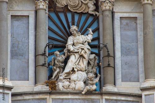 Sculptures and architecture of Catania Sicily