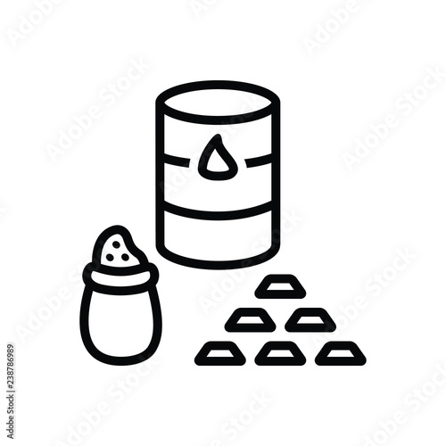 Black line icon for  commodities