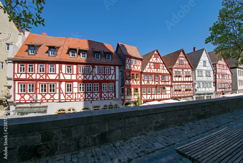 Fachwerkhäuser in der Altstadt von Ochsenfurt, Unterfranken, Bayern, Deutschland 