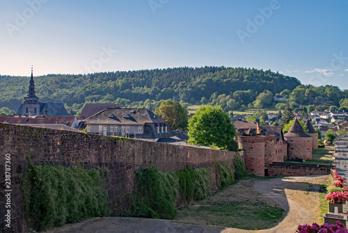 Obraz na płótnie An der alten Stadtmauer in Büdingen, Wetterau, Hessen, Deutschland w salonie