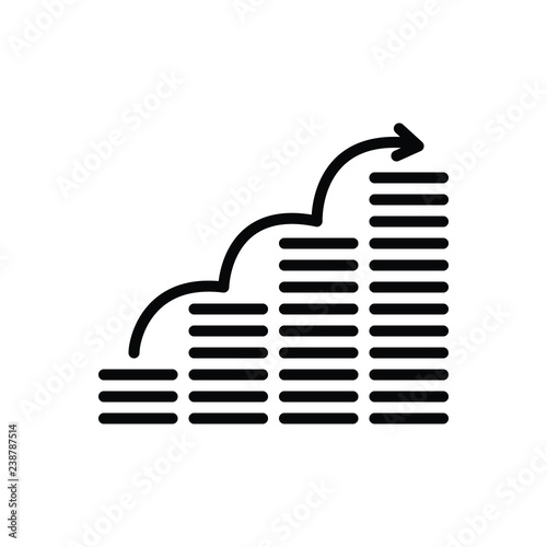 Black line icon for mutual fund