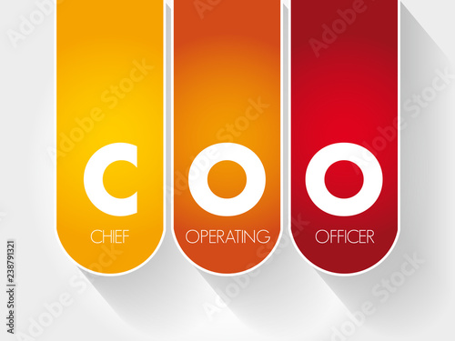 COO - Chief Operating Officer acronym, business concept background