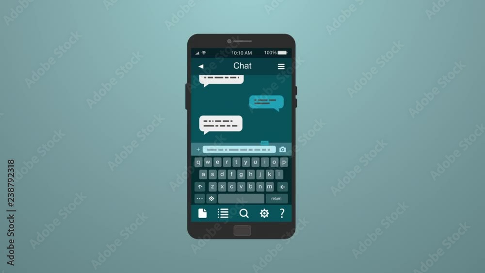 mockup of a mobile app for messages and chat, loop ready, alpha mask mockup of a mobile app for messages and chat, loop ready, alpha mask