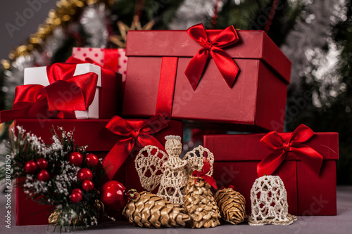 christmas tree and gifts