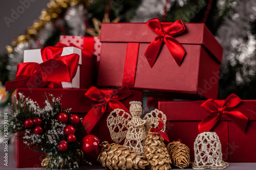 christmas tree and gifts