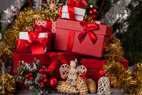 christmas tree and gifts