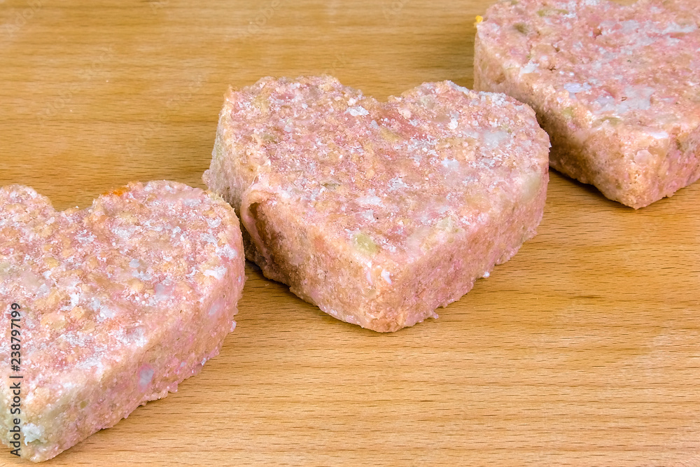 The meat frozen semi-finished products