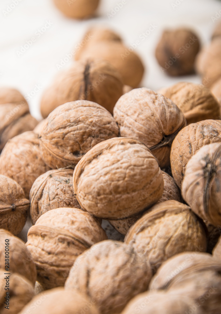 walnuts closeup on a light background walnuts closeup on a light background