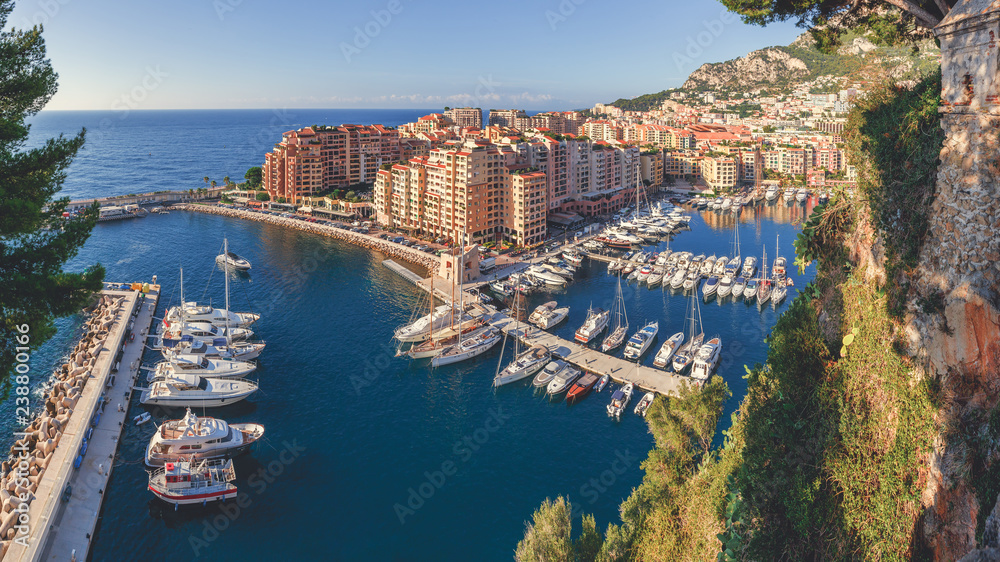 Obraz premium Fontvieille Harbour of Monaco