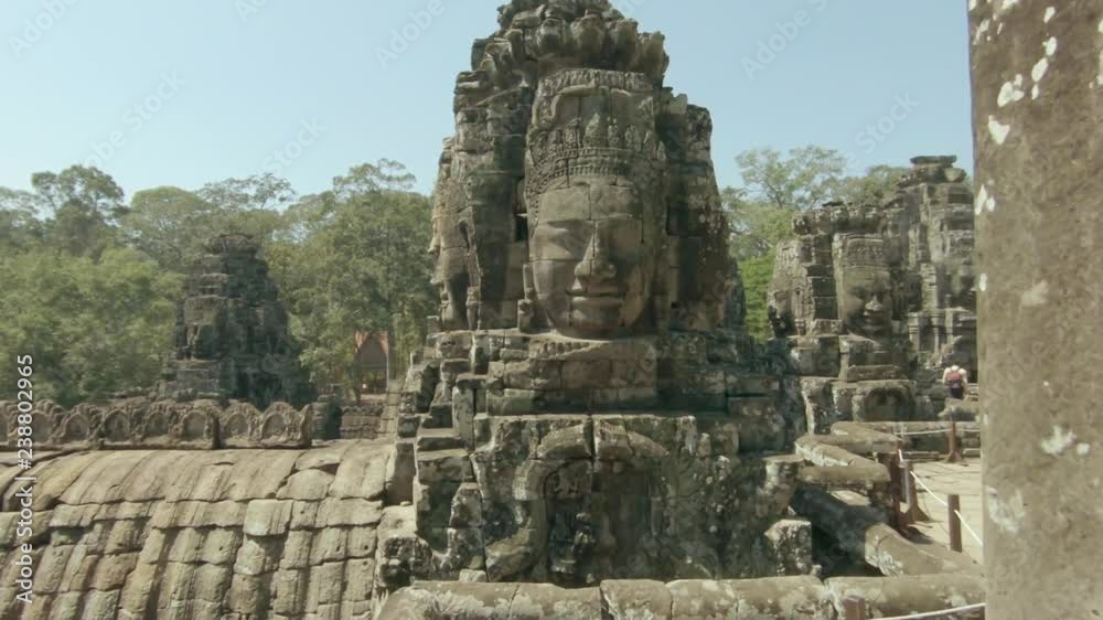 Bayon Temple, erected in séc. XII at Angkor Thom, the last capital city of the Khmer empire, UNESCO heritage site, Angkor Historical Park. Siem Reap, Cambodia. Bayon Temple, erected in séc. XII at Angkor Thom, the last capital city of the Khmer empire, UNESCO heritage site, Angkor Historical Park. Siem Reap, Cambodia.