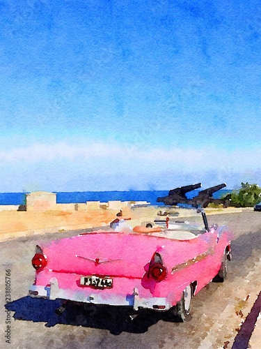 Vintage classic car in Havana