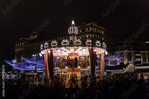 Moscow christmas festival. Carousel