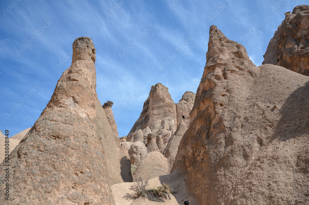 Cappadocia fairy chimneys, Nevsehir  in Turkey
