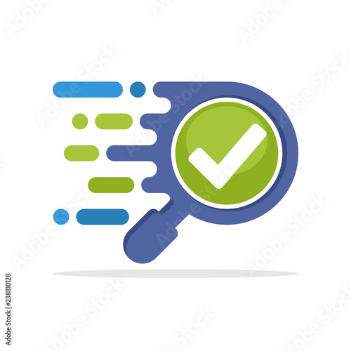 Vector illustration icon with the concept of responsive verification service