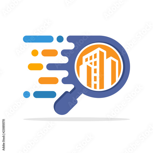 Vector illustration icon with the concept of responsive analysis access for building inspection