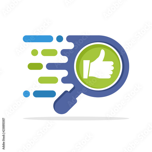 Vector illustration icon with the concept of responsive search access to find useful information content