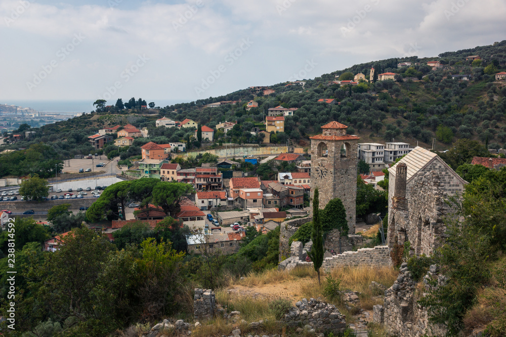 View from old town in Stari Bar, Montenegro