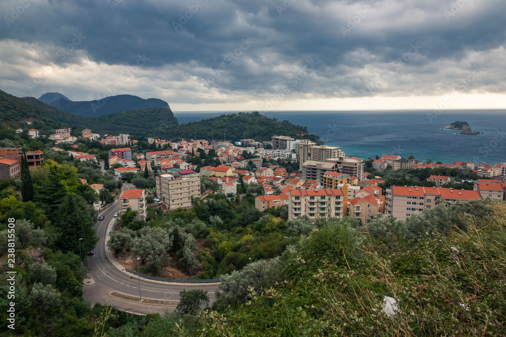 Petrovac town on the Adriatic coast, Montenegro