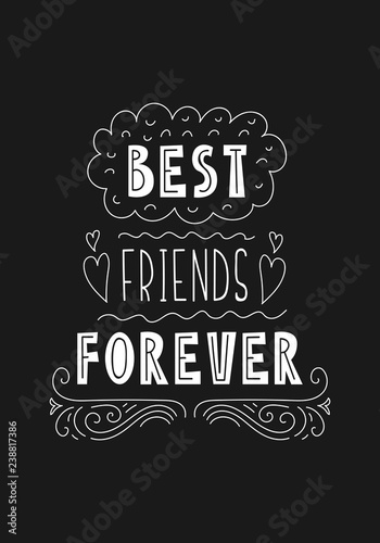 Lettering phrase - best friends forever