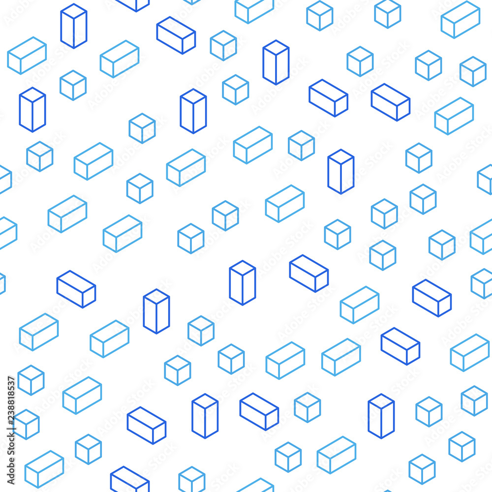 Light BLUE vector seamless, isometric background with rectangles. Light BLUE vector seamless, isometric background with rectangles.