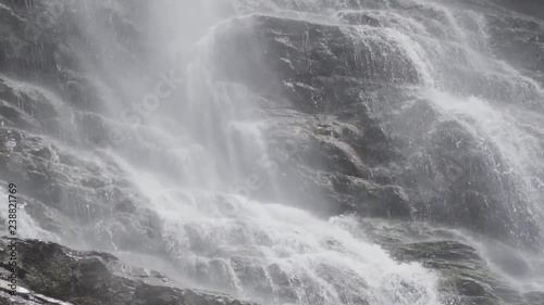 Waterfall Maltatal in Austria.  Carinthias's highest waterfall The Fallbach - opposite the confluence of the G√∂√ügraben - plunges over a rock face here and thunders down 200m into the depths photo