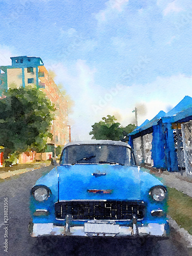 Vintage classic car in Havana