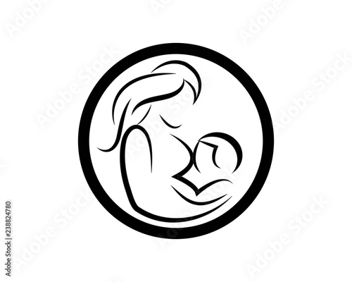 breastfeeding position illustration template