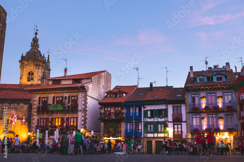 Major square from Hondarribia at the Basque Country.