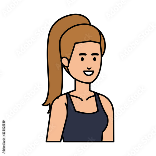 athletic woman sporting character